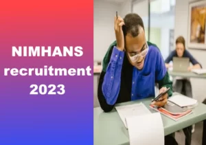NIMHANS recruitment 2023