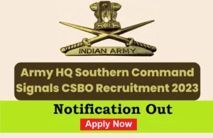Army CSBO Recruitment 2023